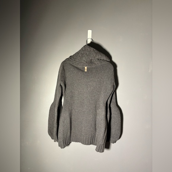 Mackage Leather Accent Wool Blend Cowl Neck Sweater Size XS - Picture 2 of 7